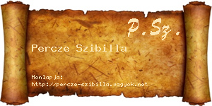 Percze Szibilla névjegykártya